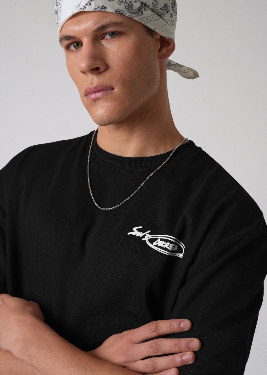 Charcoal Black Oversized T-shirt - Image 3