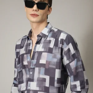 Abstract Block Print Shirt