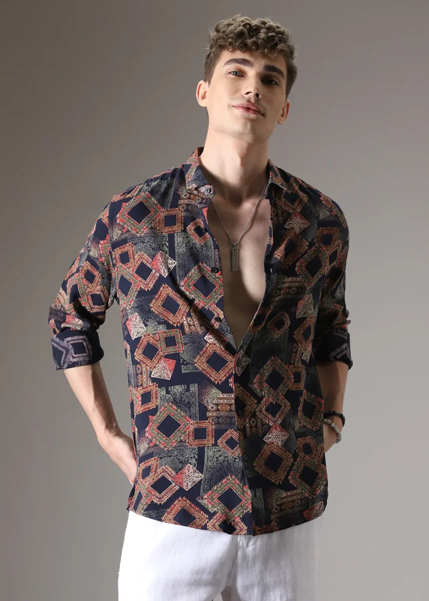 Argyle Diamond Red Feather Shirt - Image 5