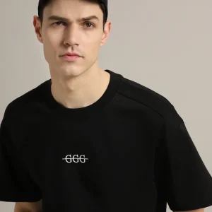 Cut And Sew Black Oversized T-shirt