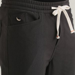 Dark Grey Straight Fit Corduroy Pants