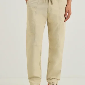 Ecru Drawstring Panel Cargo Pant