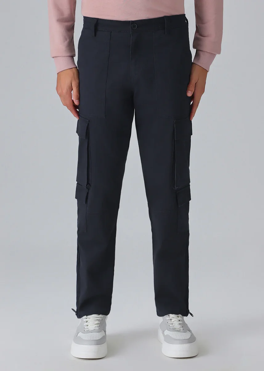 Sapphire Blue Zipper Cargo Pant - Image 4
