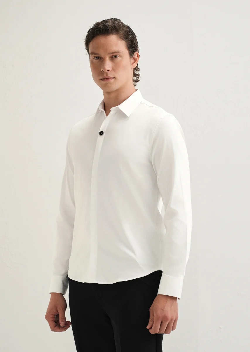 White Clover Button Designer Shirt - Image 6